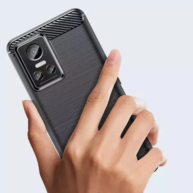 Carbon Case case for Realme GT Neo 3 flexible silicone carbon cover black 8