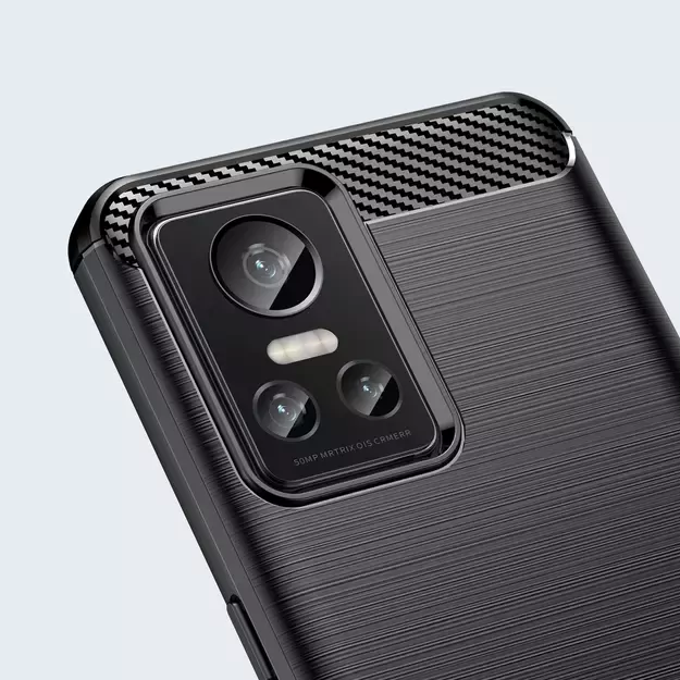 Carbon Case case for Realme GT Neo 3 flexible silicone carbon cover black 12