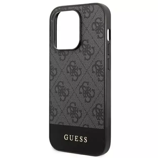 Guess GUHCP14XG4GLGR iPhone 14 Pro Max 6.7&quot  grey/grey hard case 4G Stripe Collection 12