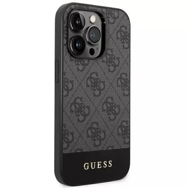 Guess GUHCP14XG4GLGR iPhone 14 Pro Max 6.7&quot  grey/grey hard case 4G Stripe Collection 10