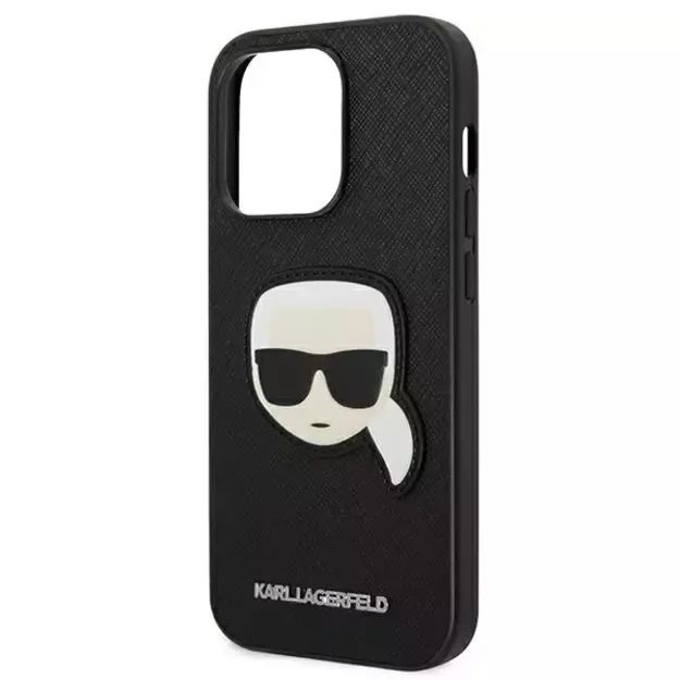Karl Lagerfeld KLHCP14LSAPKHK iPhone 14 Pro 6,1  czarny/black hardcase Saffiano Karl`s Head Patch 12