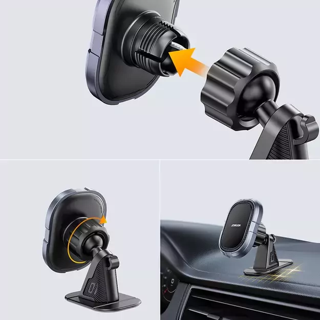 Joyroom magnetic phone holder for dashboard gray (JR-ZS311) 10