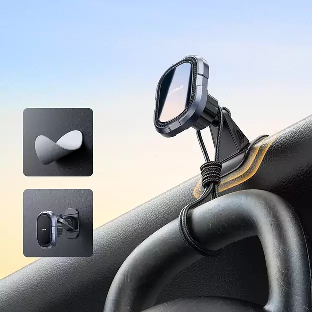 Joyroom magnetic phone holder for dashboard gray (JR-ZS311) 6