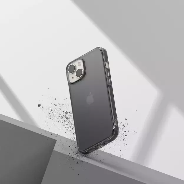 Ringke Fusion Matte case iPhone 14 Plus cover with a gel frame gray 15