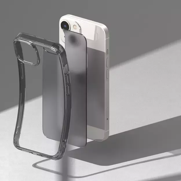 Ringke Fusion Matte case iPhone 14 Plus cover with a gel frame gray 18