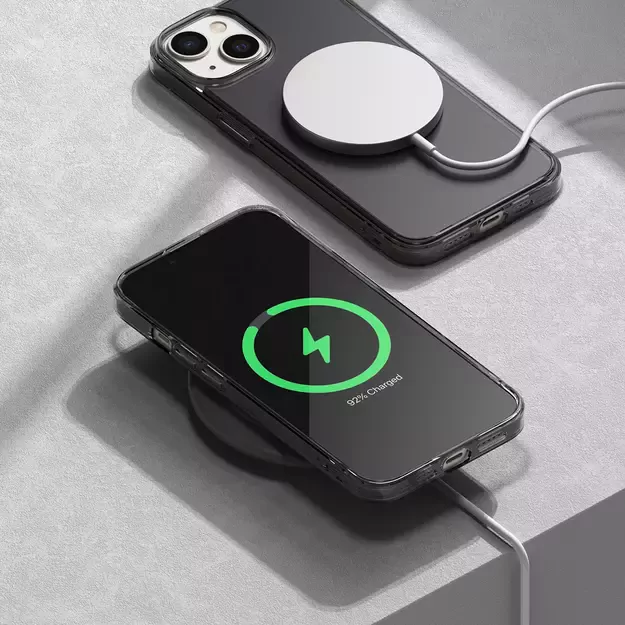 Ringke Fusion Matte case iPhone 14 Plus cover with a gel frame gray 16