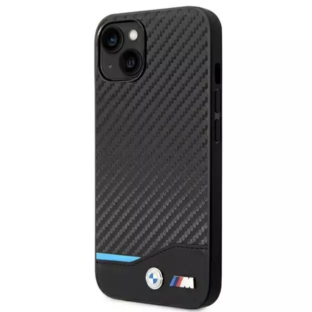 Case BMW BMHCP14M22NBCK iPhone 14 Plus 6.7 &quot black / black Leather Carbon 1