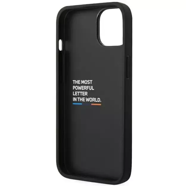 Case BMW BMHCP14M22NBCK iPhone 14 Plus 6.7 &quot black / black Leather Carbon 6