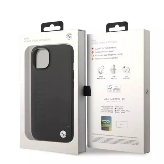 Case BMW BMHMP14MSLLBK iPhone 14 Plus 6.7 &quot black / black hardcase Signature Logo Imprint Magsafe 14