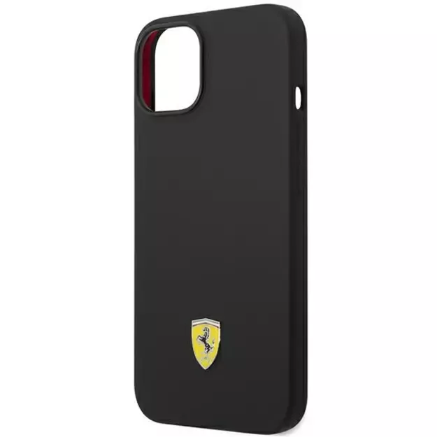 Ferrari FEHCP14SSIBBK iPhone 14 6.1&quot  black/black hardcase Silicone Metal Logo 5
