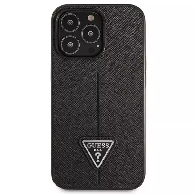 Guess GUHCP14LPSATLK iPhone 14 Pro 6.1&quot  black/black hardcase SaffianoTriangle Logo 7
