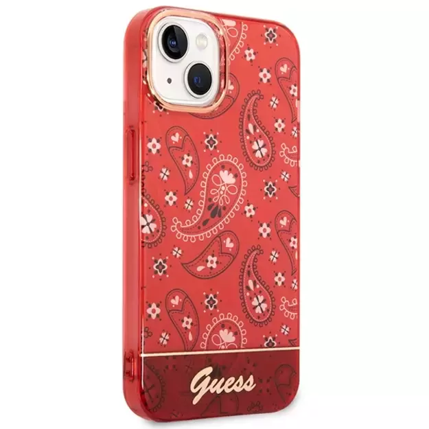 Guess GUHCP14MHGBNHR iPhone 14 Plus 6.7&quot  red/red hardcase Bandana Paisley 3