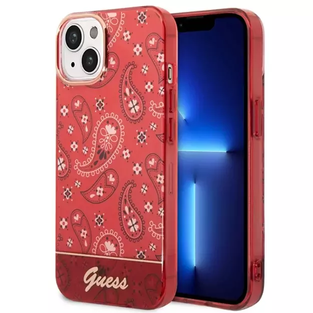 Guess GUHCP14MHGBNHR iPhone 14 Plus 6.7&quot  red/red hardcase Bandana Paisley