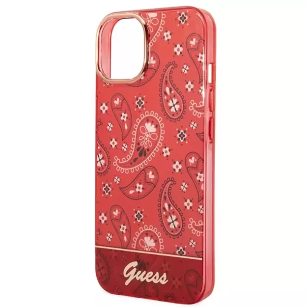 Guess GUHCP14MHGBNHR iPhone 14 Plus 6.7&quot  red/red hardcase Bandana Paisley 5