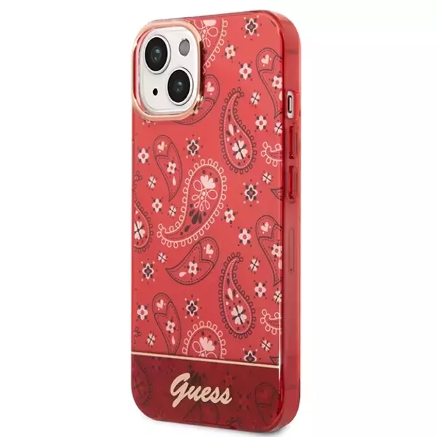 Guess GUHCP14MHGBNHR iPhone 14 Plus 6.7&quot  red/red hardcase Bandana Paisley 1