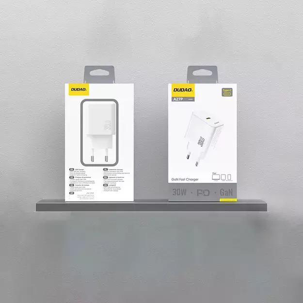 Dudao A27P 30W PD GaN USB-C Wall Charger - White 2
