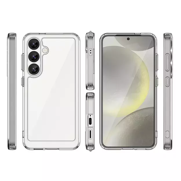 Outer Space Case with Gel Frame for Samsung Galaxy S25 - Clear Black 7