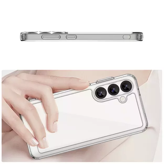 Outer Space Case with Gel Frame for Samsung Galaxy S25 - Clear Black 9