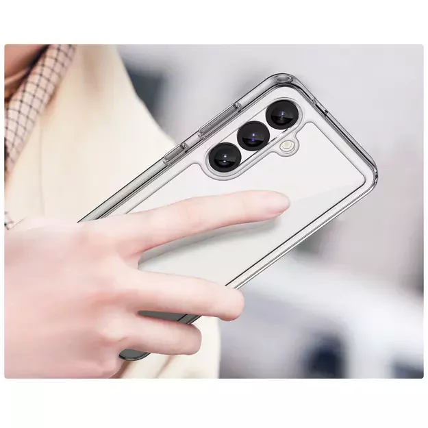 Outer Space Case with Gel Frame for Samsung Galaxy S25 - Clear Black 10