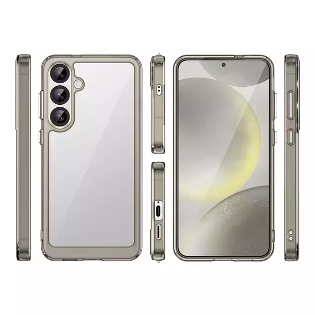 Outer Space Case with Gel Frame for Samsung Galaxy S25+ - Clear Black 7
