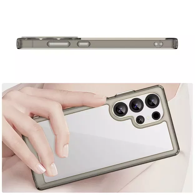 Outer Space Case with Gel Frame for Samsung Galaxy S25 Ultra - Clear Black 5