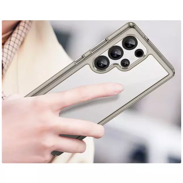 Outer Space Case with Gel Frame for Samsung Galaxy S25 Ultra - Clear Black 6