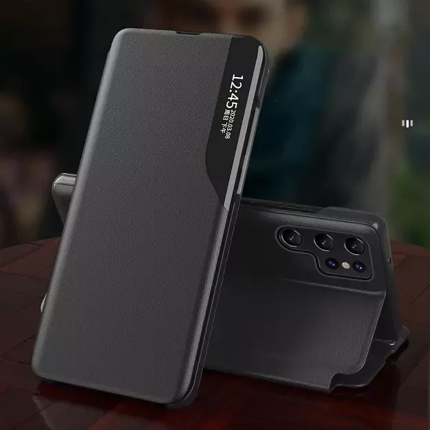 Eco Leather View Case for Samsung Galaxy S24 FE with Flip and Stand - Black 7