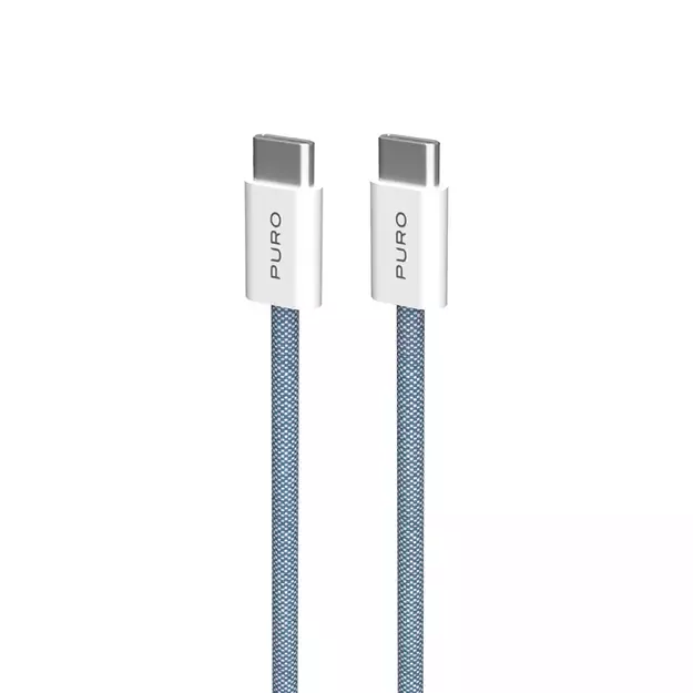 Puro Fabrik 60W USB-C - USB-C Cable 1.5m - Blue