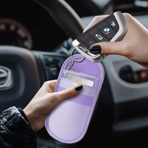Tech-Protect KLR100 RFID Blocking Car Key Case - Purple 4
