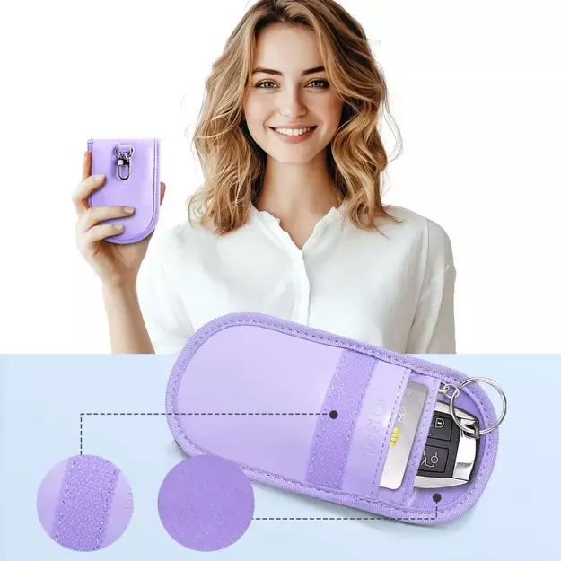 Tech-Protect KLR100 RFID Blocking Car Key Case - Purple 3
