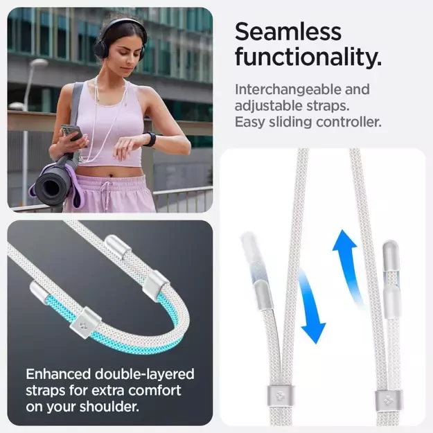 Spigen Universal Set Lanyard and Pendant - White 13