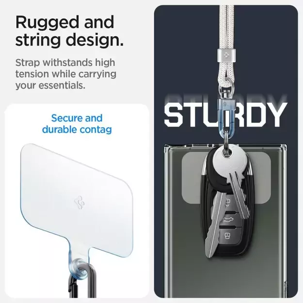 Spigen Universal Set Lanyard and Pendant - White 11