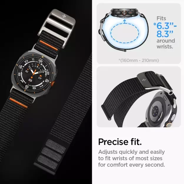 Spigen DuraPro Strap for Samsung Galaxy Watch Ultra 47mm - Black 2