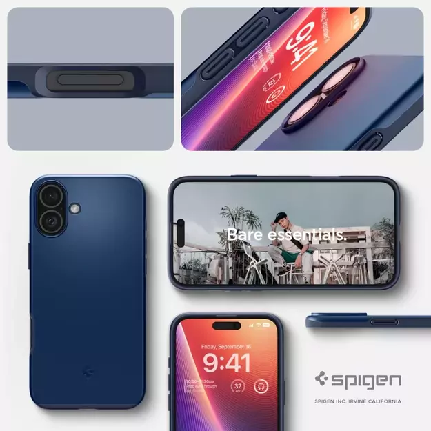 Spigen Thin Fit Magsafe iPhone 16 Case - Blue 14