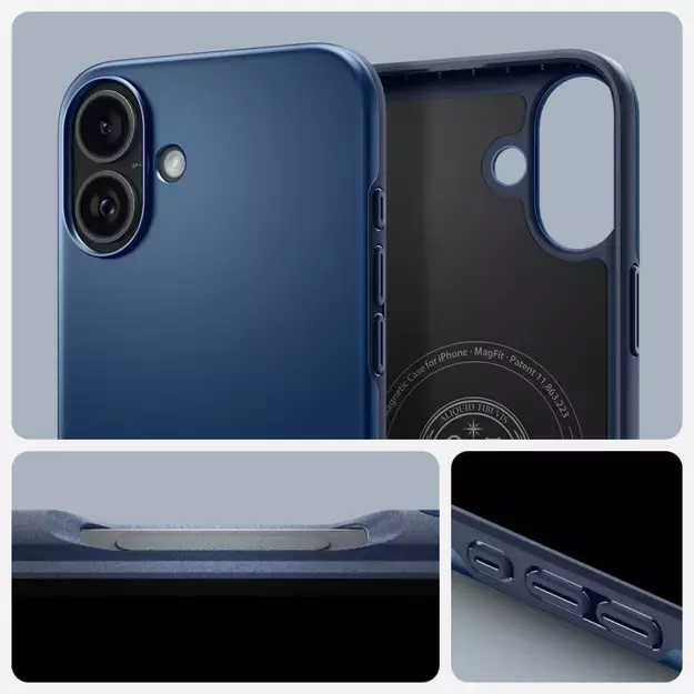 Spigen Thin Fit Magsafe iPhone 16 Case - Blue 9