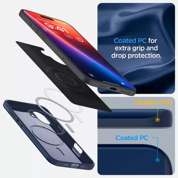 Spigen Thin Fit Magsafe iPhone 16 Case - Blue 10