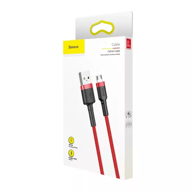 Baseus Cafule Cable CAMKLF-C09 USB-A / micro USB 1.5A 2 m - red 9