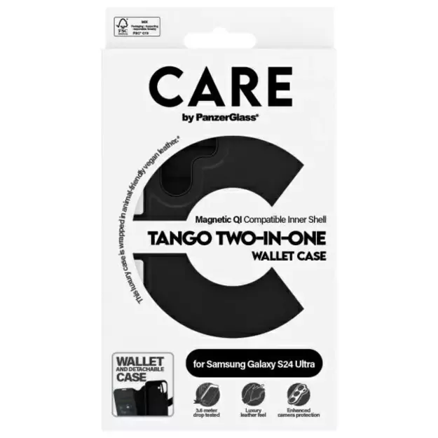 CARE by PanzerGlass Feature Tango 2in1 Wallet Case for Samsung Galaxy S24 Ultra - Black 3