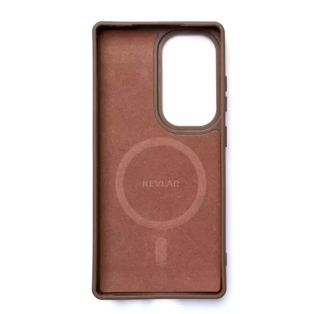 Wozinsky Carbon Fiber Case with MagSafe for Samsung Galaxy S25 - Brown 6