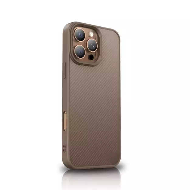 Wozinsky Carbon Fiber Case with MagSafe for Samsung Galaxy S25 - Brown 7