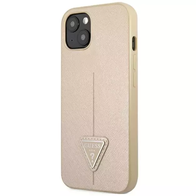 Guess GUHCP14SPSATLE iPhone 14 6,1 &quot beige / beige hardcase SaffianoTriangle Logo 1