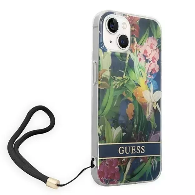 Guess GUOHCP14MHFLSB iPhone 14 Plus 6.7 &quot blue / blue hardcase Flower Strap 8