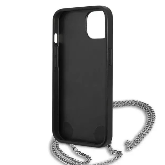 Karl Lagerfeld KLHCP13SPMK iPhone 13 mini 5,4 &quot hardcase black / black Leather Textured and Chain 6