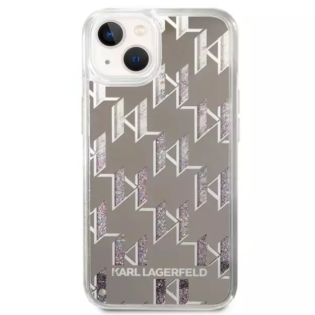 Karl Lagerfeld KLHCP14MLMNMS iPhone 14 Plus 6.7 &quot hardcase silver / silver Liquid Glitter Monogram 11