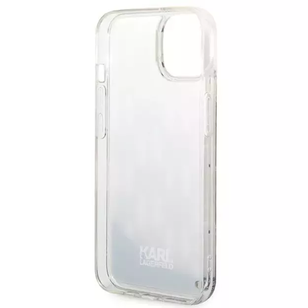 Karl Lagerfeld KLHCP14MLMNMS iPhone 14 Plus 6.7 &quot hardcase silver / silver Liquid Glitter Monogram 1