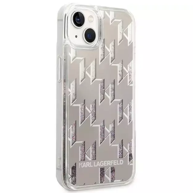 Karl Lagerfeld KLHCP14MLMNMS iPhone 14 Plus 6.7 &quot hardcase silver / silver Liquid Glitter Monogram 12
