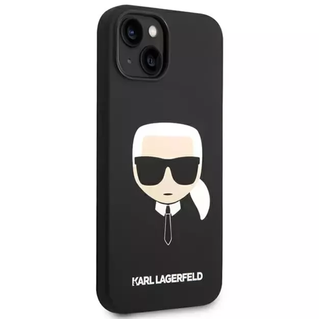 Karl Lagerfeld KLHCP14MSLKHBK iPhone 14 Plus 6.7 &quot hardcase black / black Silicone Karl`s Head 3