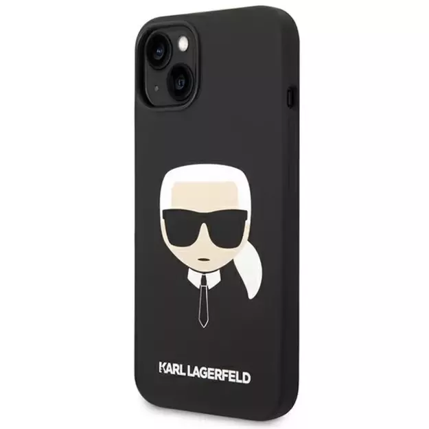 Karl Lagerfeld KLHCP14MSLKHBK iPhone 14 Plus 6.7 &quot hardcase black / black Silicone Karl`s Head 1