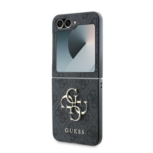 Guess Leather 4G Metal Logo Case for Samsung Galaxy Z Flip 6 - Black 5