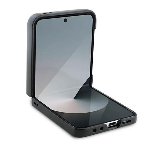 Guess Leather 4G Metal Logo Case for Samsung Galaxy Z Flip 6 - Black 3